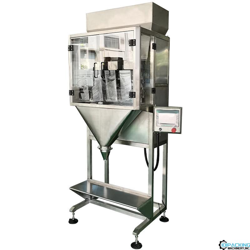 Semi automatic 4 linear weighing heads filling machine granules powder weigher filler