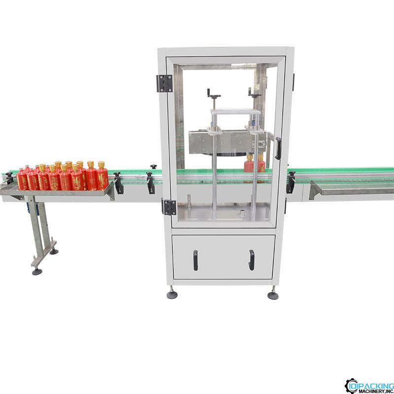 Automatic bottle continuous cap top pressing sealing machine