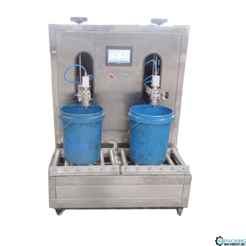 Semi automatic dual heads bucket pail weighing filling machine 2 nozzles weighing filler - 副本