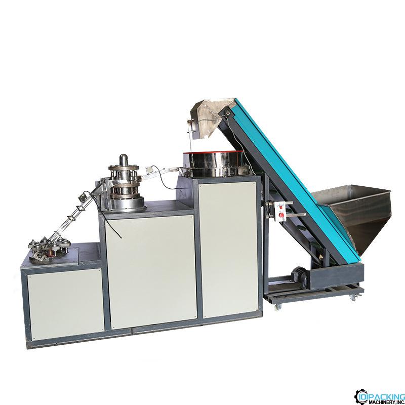 Automatic cap folding slitting machine