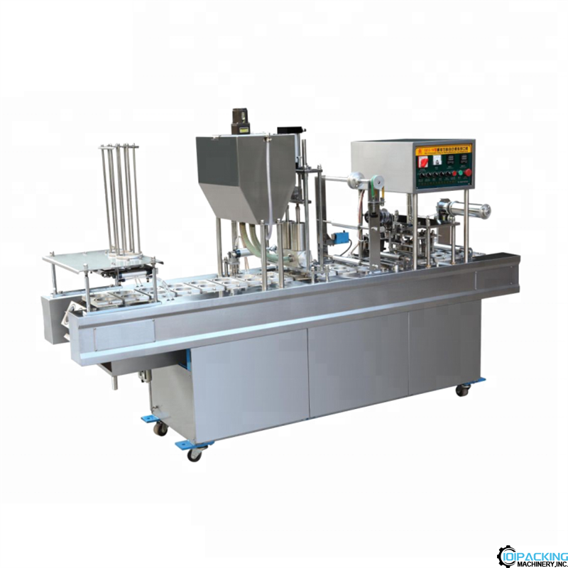 Automatic 2 lanes liquid paste cup pod filling sealing machine