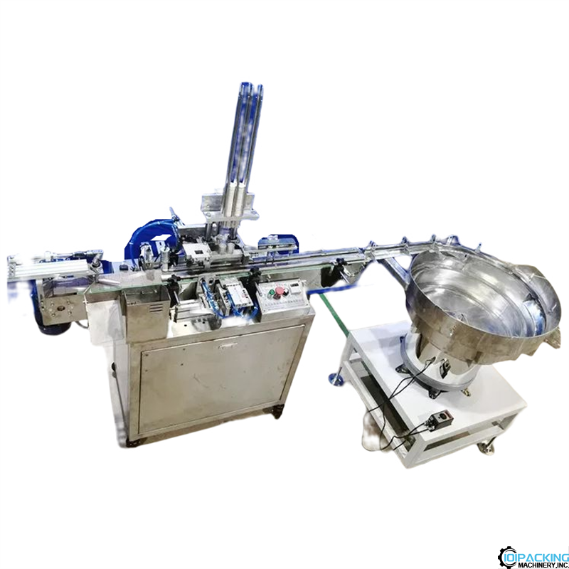 Automatic 2 heads plastic cap wadding lining assembly machine