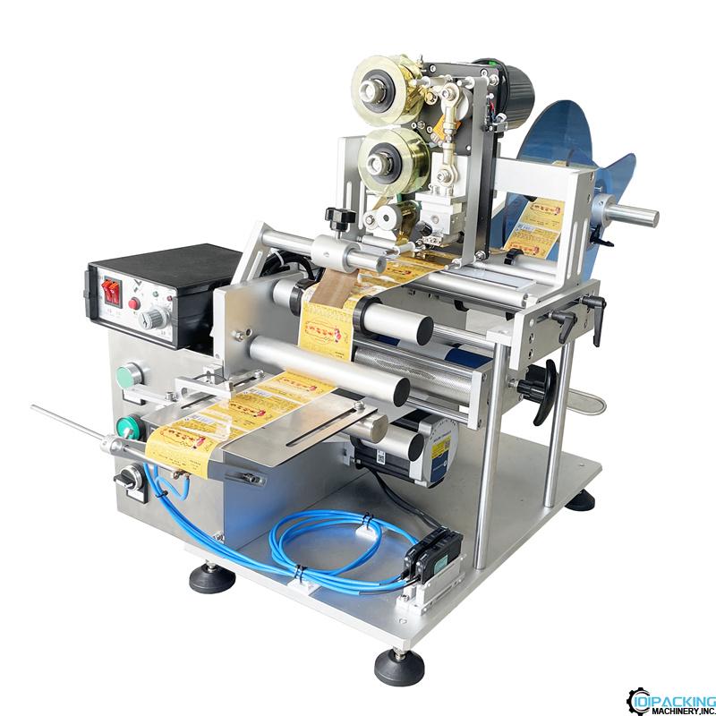 Automatic label peeling dispensing machine with printing coder