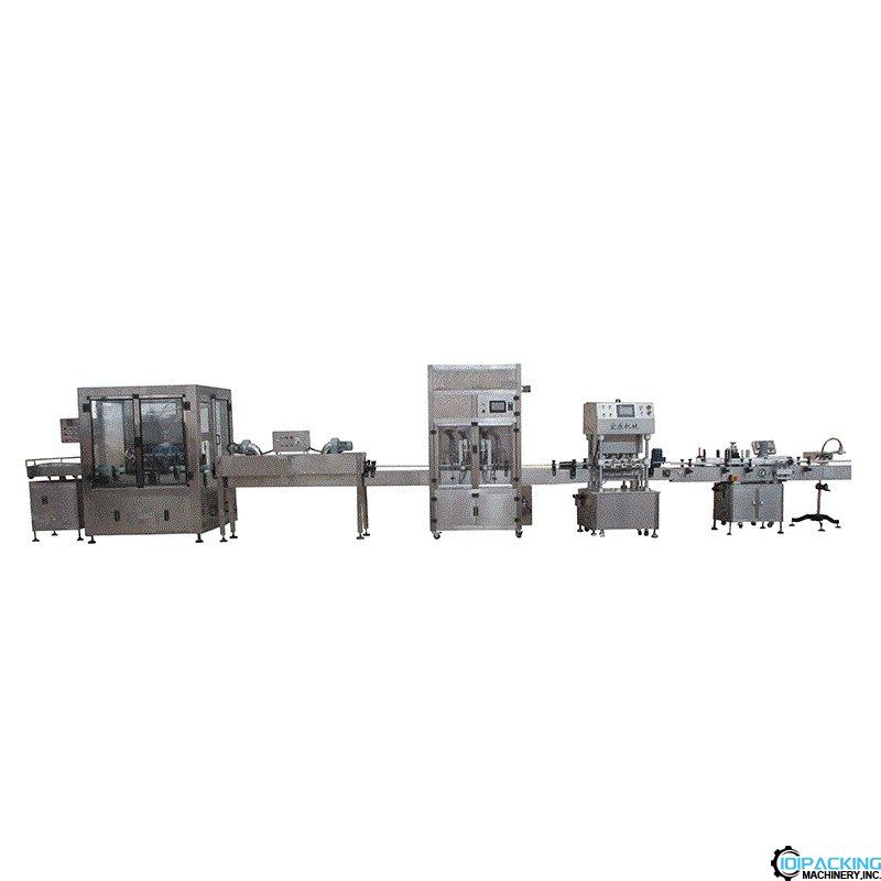 Automatic paste jar bottle packing line filling capping labeling line