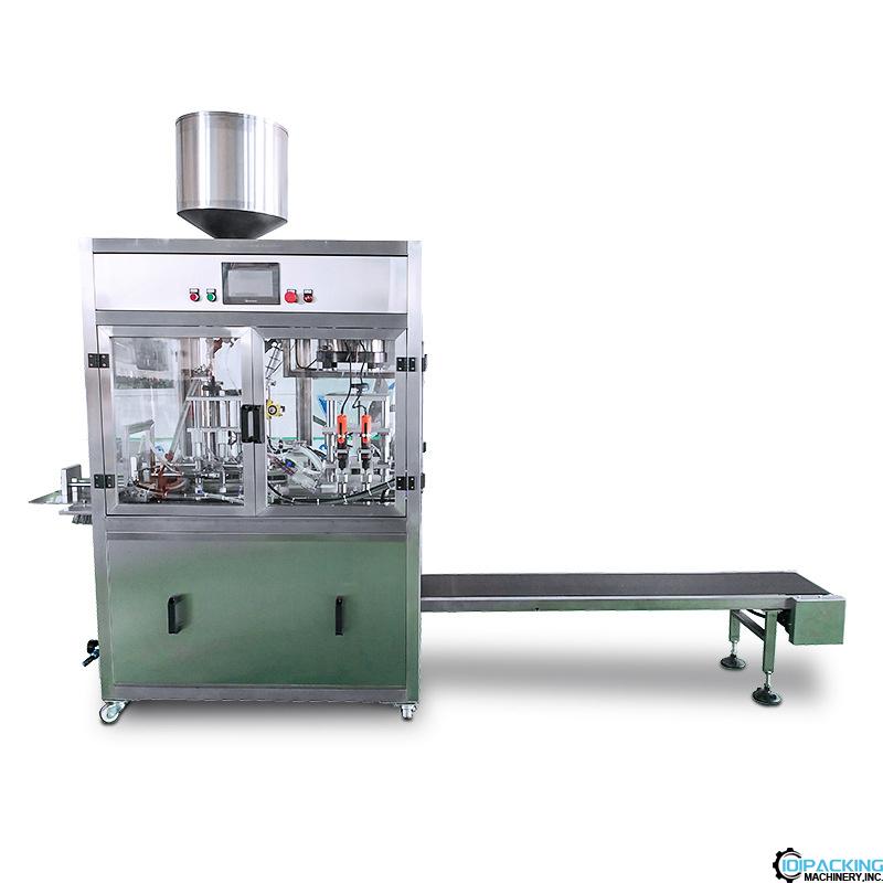 Automatic small type given bag pouch filling capping machine