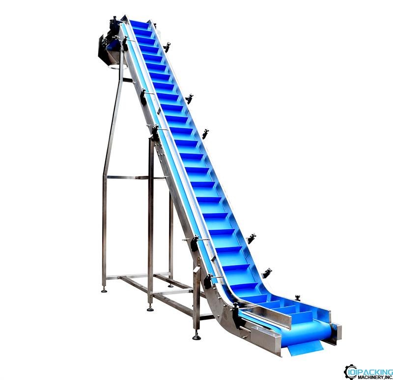 Incline type lifting feeding PVC PU chain conveyor