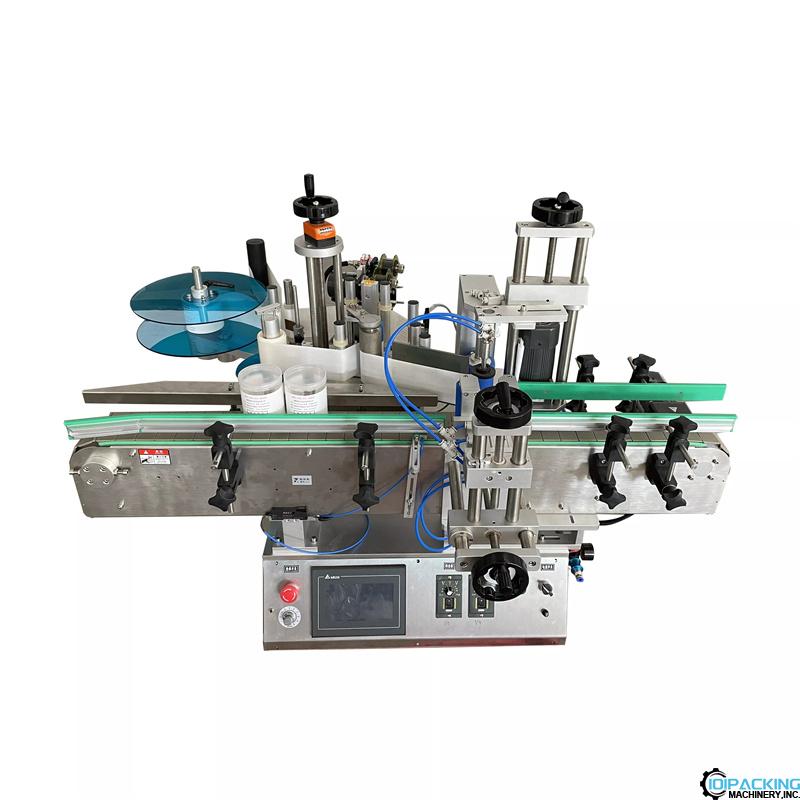 Automatic tabletop bottle positioning labeling machine