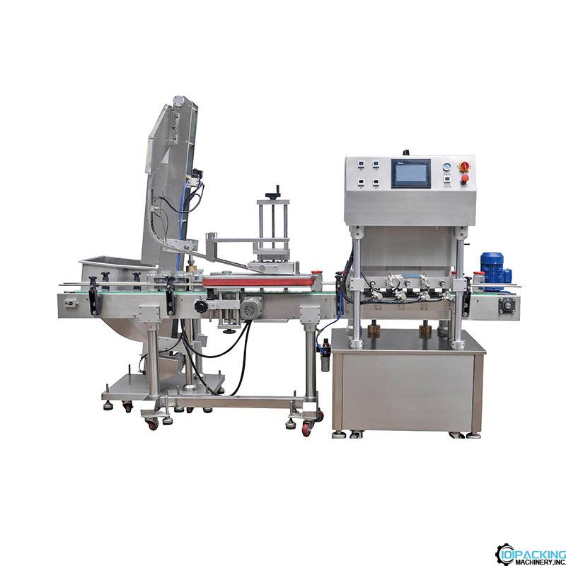 Automatic 2 heads bottle jar vacuum twist capping machine