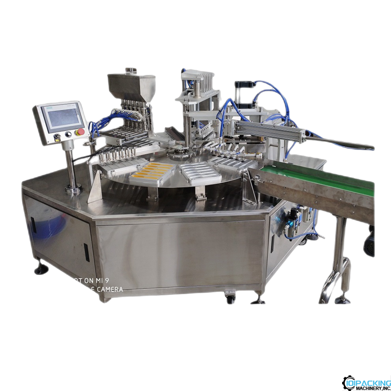 Automatic 6 heads rotary type spoon honey filling sealing machine