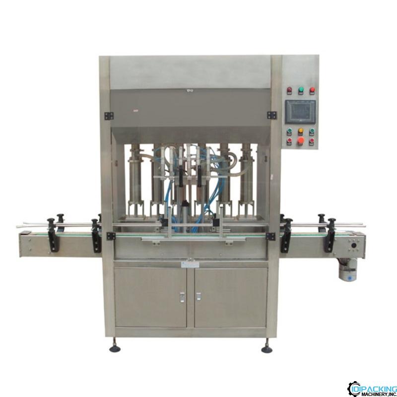 Automatic inline 6 nozzles bottle sauce filling machine