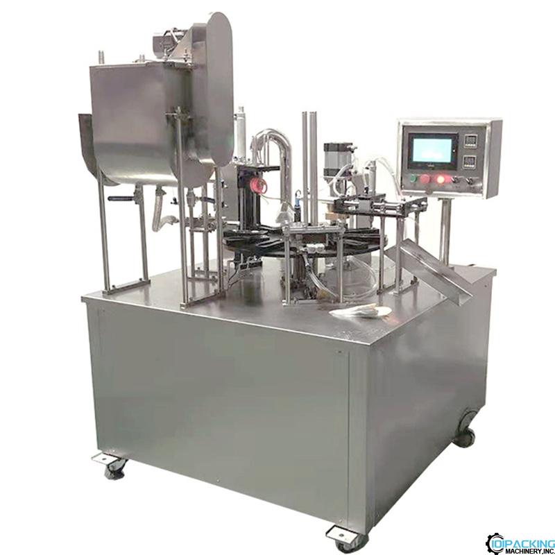 Automatic single nozzle food honey spoon filling sealing machine