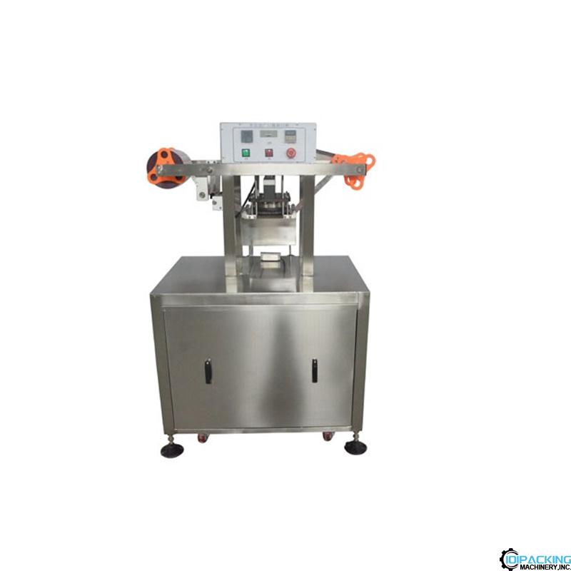 Semi automatic bottle pail foil film heat sealing machine