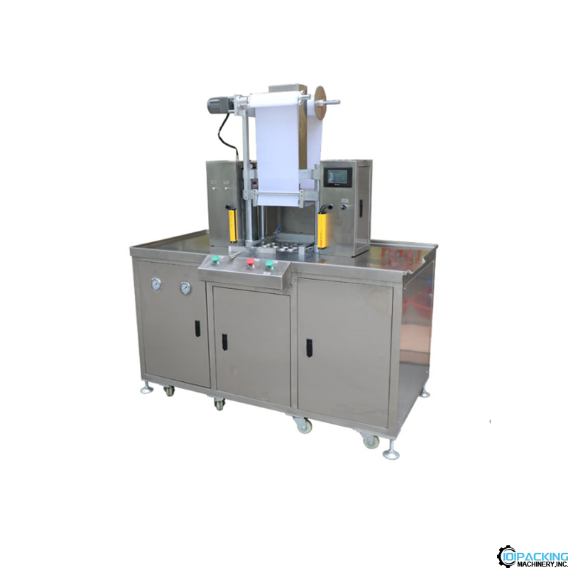 Semi automatic make up powder small tin pressing machine