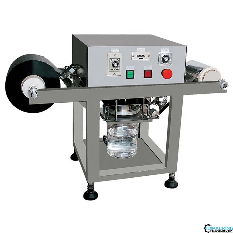 Semi automatic bottle jar foil aluminum film sealing machine