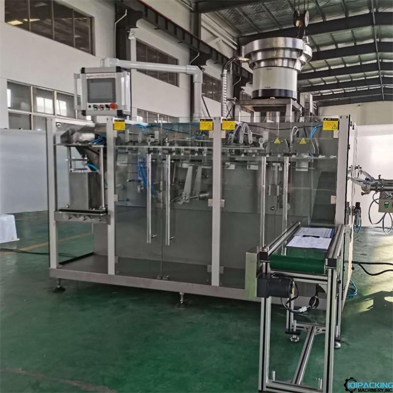 Automatic premade bag horizontal feeding filling capping machine