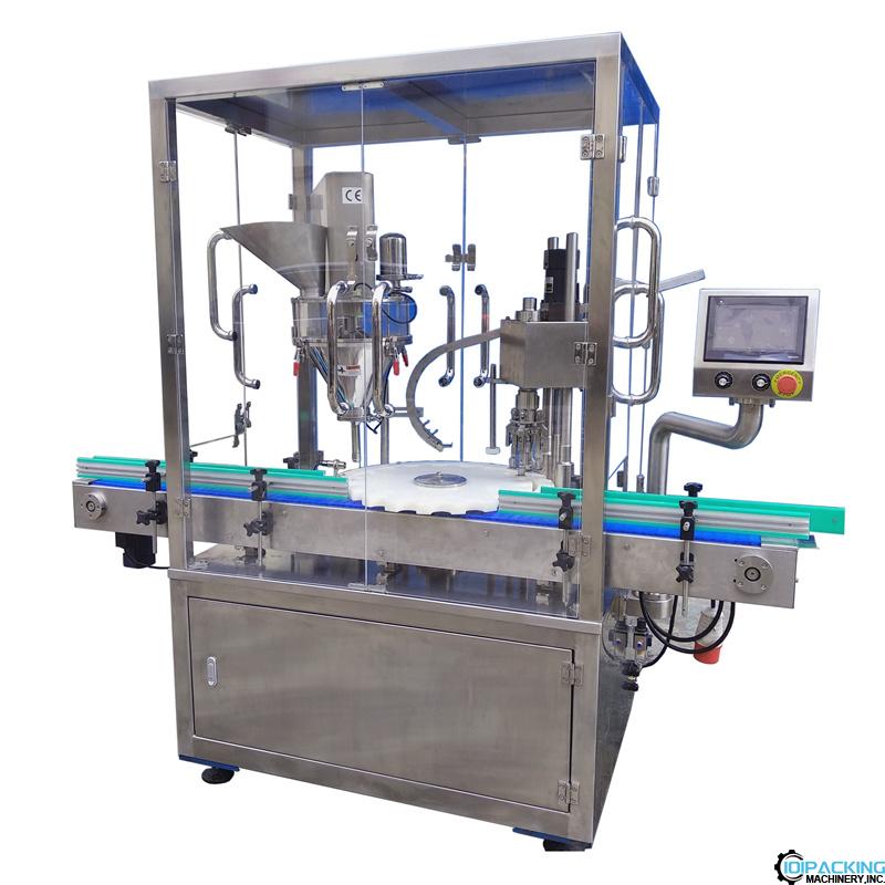 Automatic rotary bottle powder filling sealing machine