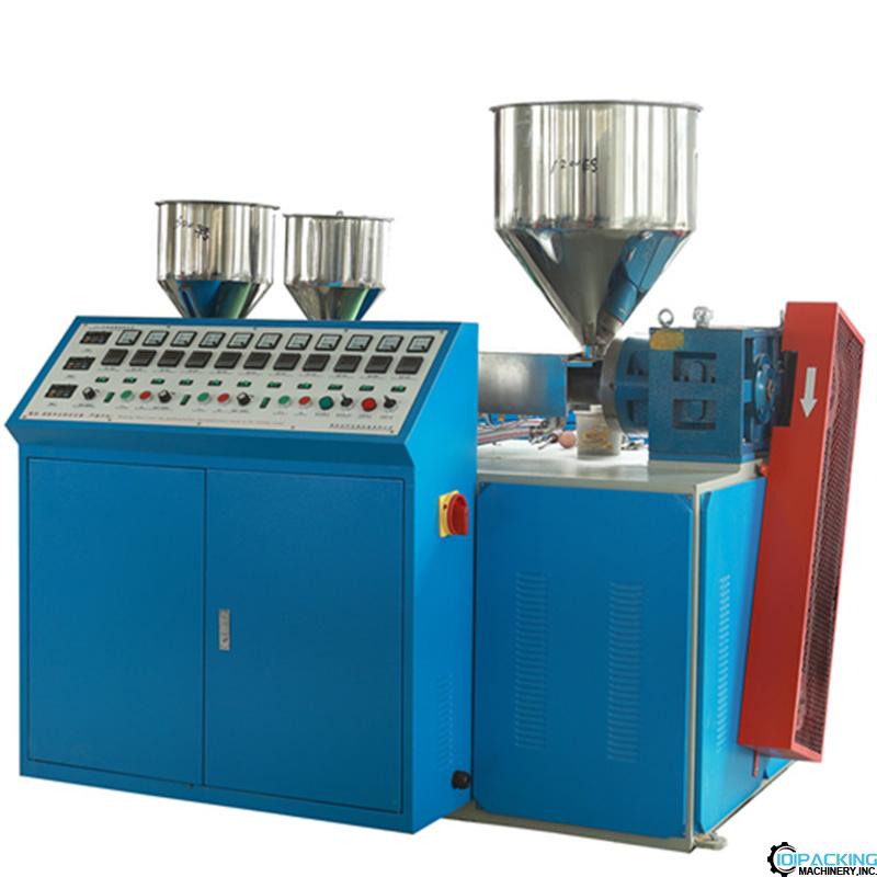 Automatic 3 color drink straw extruding making machine