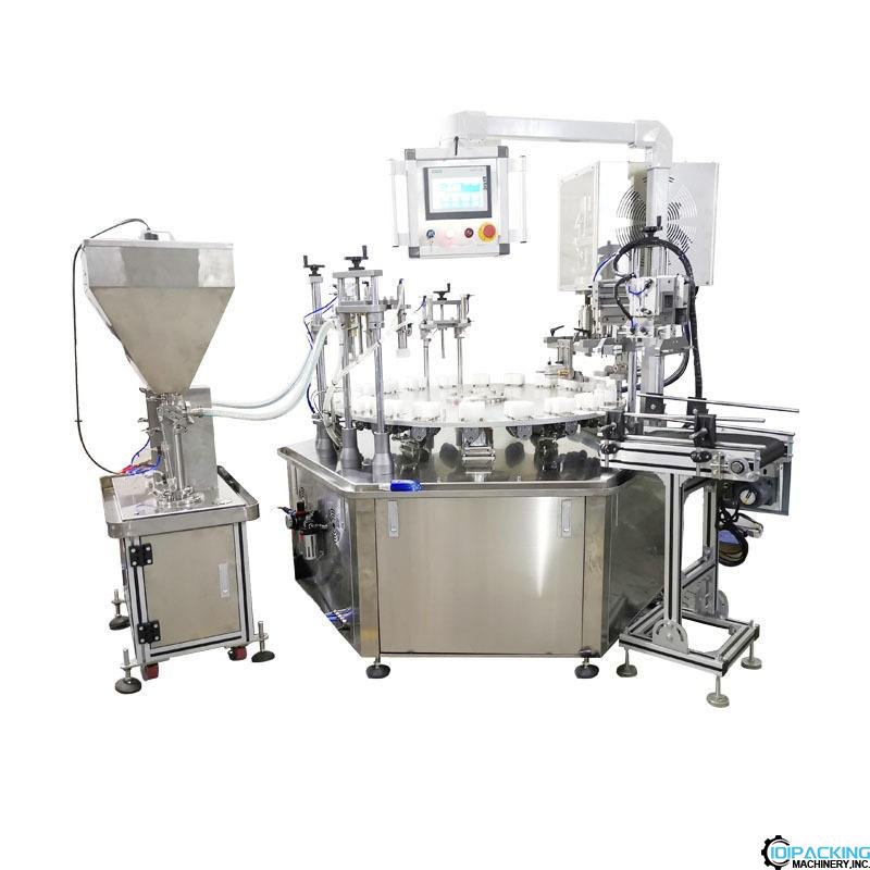 Automatic mold jig rotary bottle filling capping machine