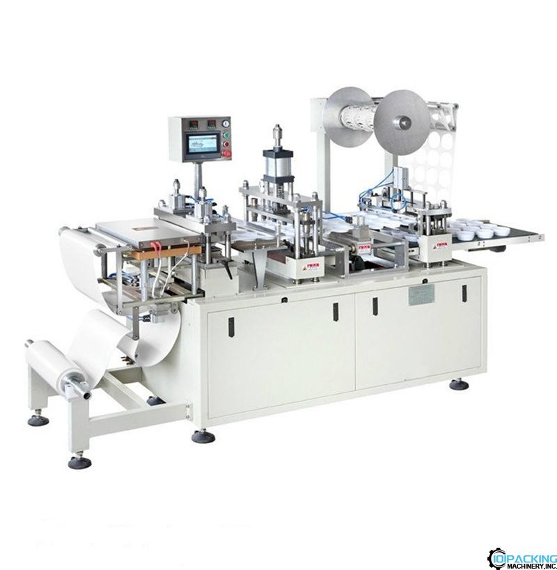 Automatic drink cup lid cover forming producing machine