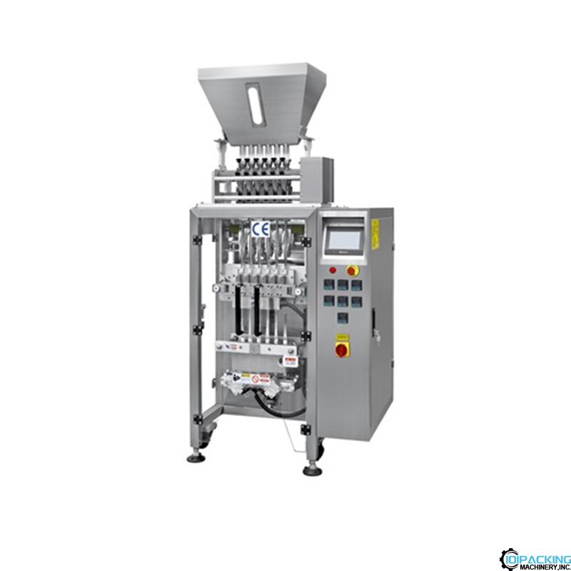 Automatic 6 lanes vertical bag form fill seal packing machine