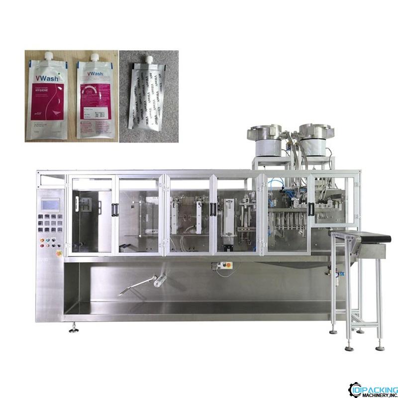 Automatic liquid bag with cap nozzle horizontal packaging machine