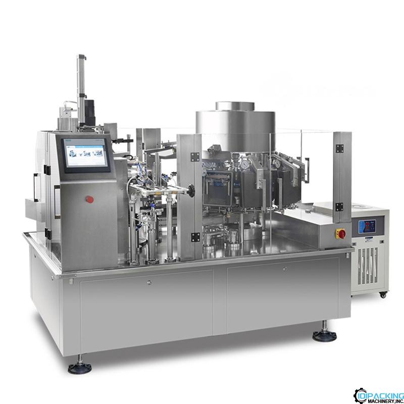 Automatic rotary premade bag filling vacuum sealing machine