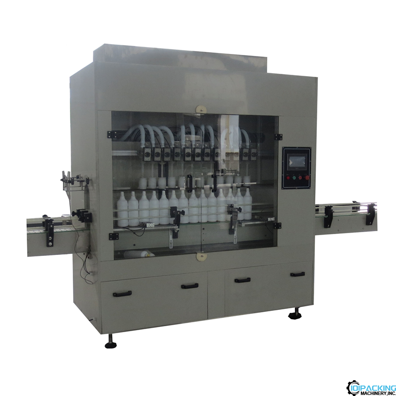 Automatic 10 nozzles bleach cleaner liquid bottle filling machine