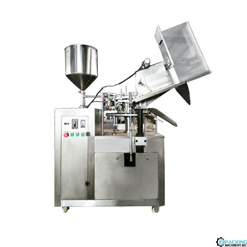 Automatic aluminum soft tube metal tube feeding filling folding machine