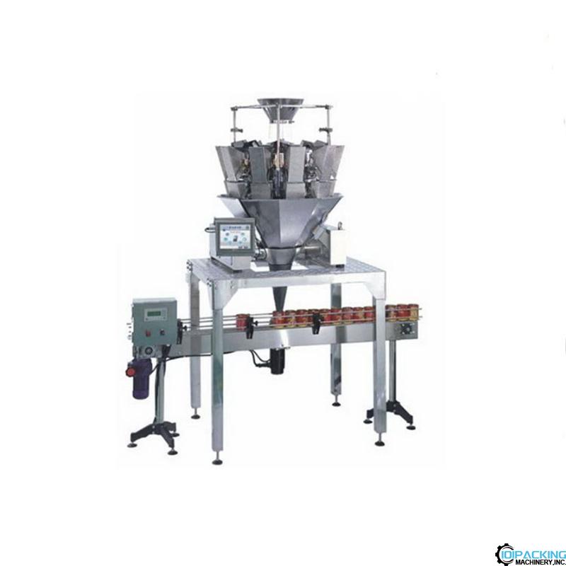 Automatic snack food fruit bottle multi heads weighing filling machine