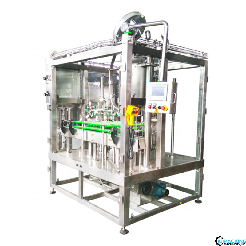 Automatic beer bottle rotary rising wash filling crown cap sealing machine