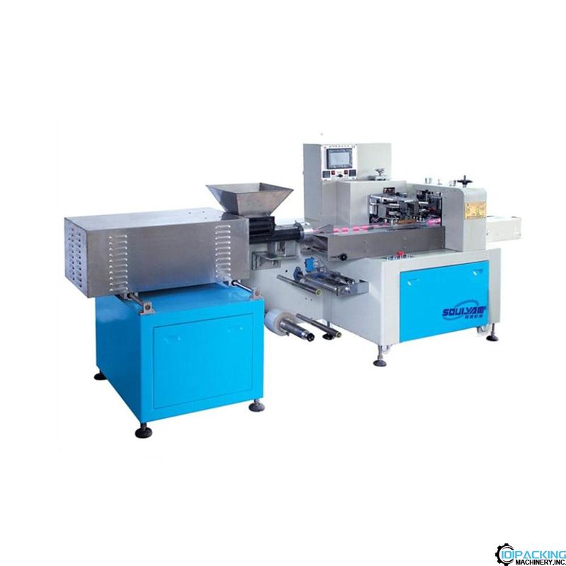 Automatic color clay mud extruder flow bag packaging machine