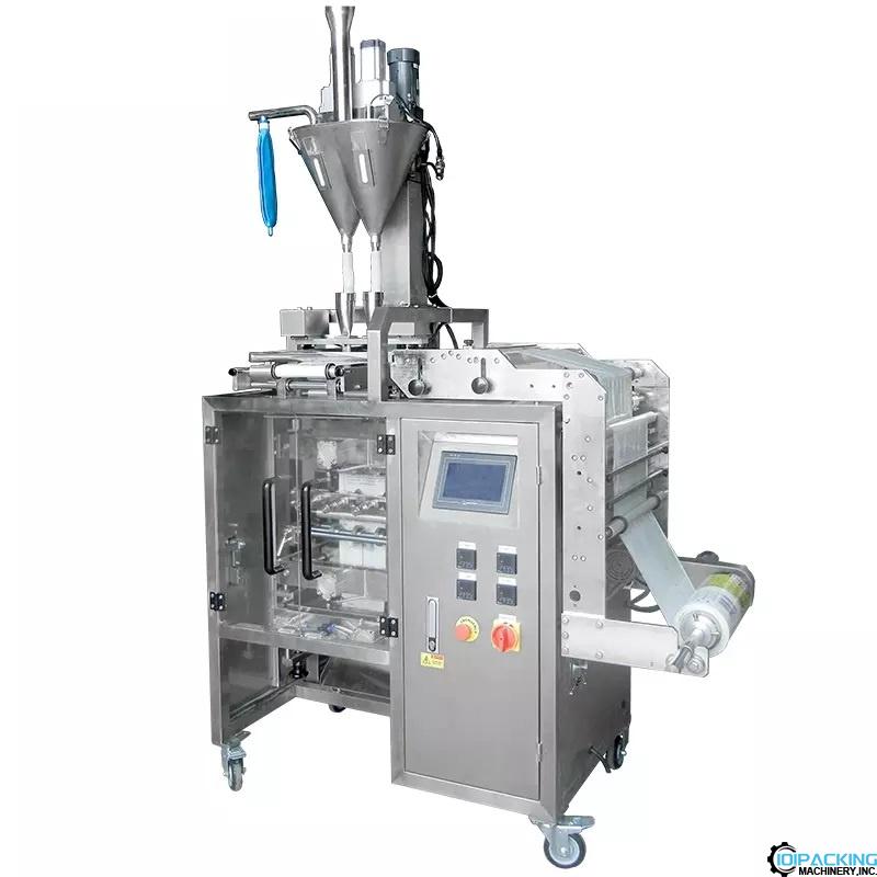 Automatic 2 lanes vertical 4 side seal powder bag packaging machine