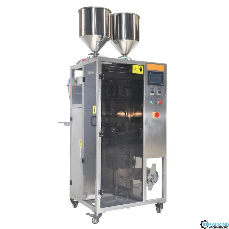 Automatic 2 lanes special shape bag liquid packaging machine