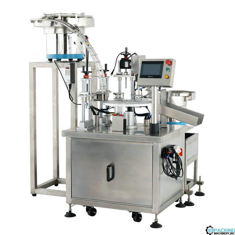 Automatic 2 heads syringe tube rotary filling sealing machine