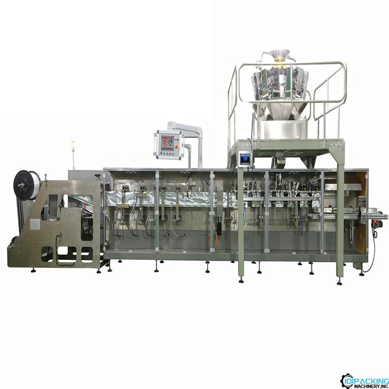 Automatic weighing heads food zipper bag horizontal packaging machine