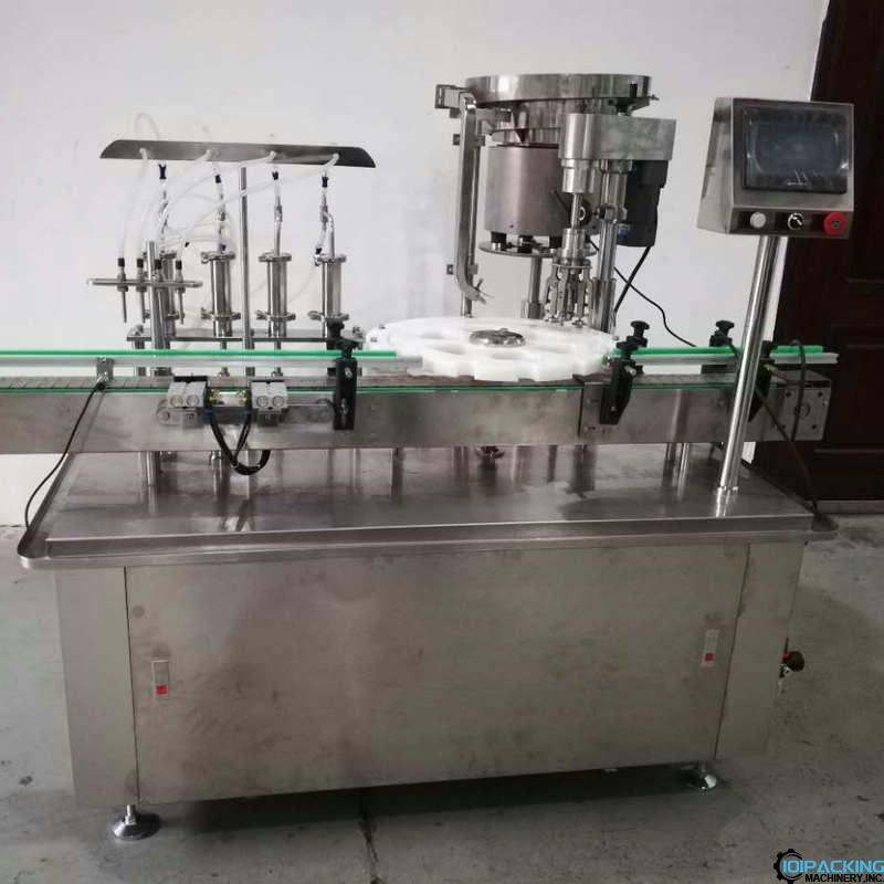 Automatic 4 heads liquid filling rotary ROPP aluminum cap sealing machine