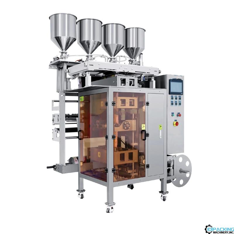 Automatic four lanes irregular design bag liquid sachet packaging machine