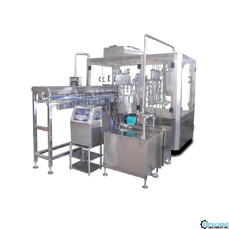 Automatic 4 heads rotary given doypack bag pouch rotary filling capping machine