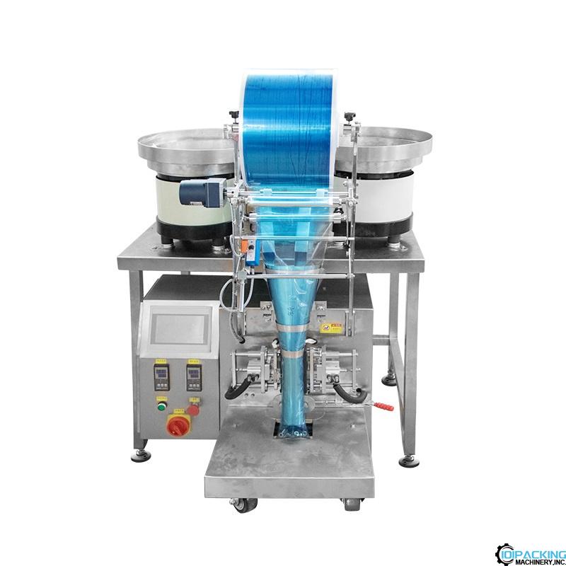 Automatic double bowls hardware parts counting bag packaging machine