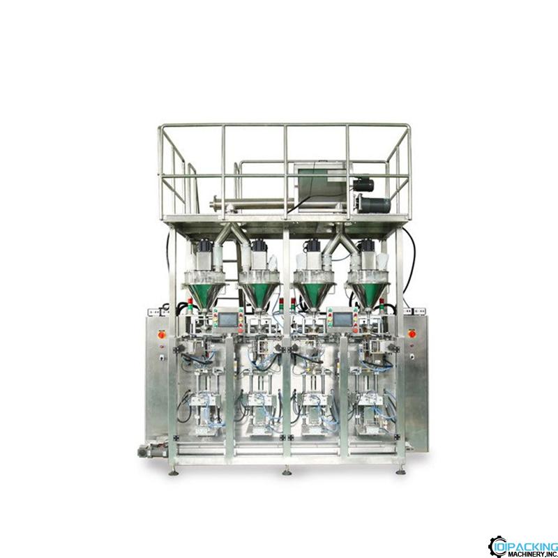 Automatic individual 4 station vertical powder bag packaging machine