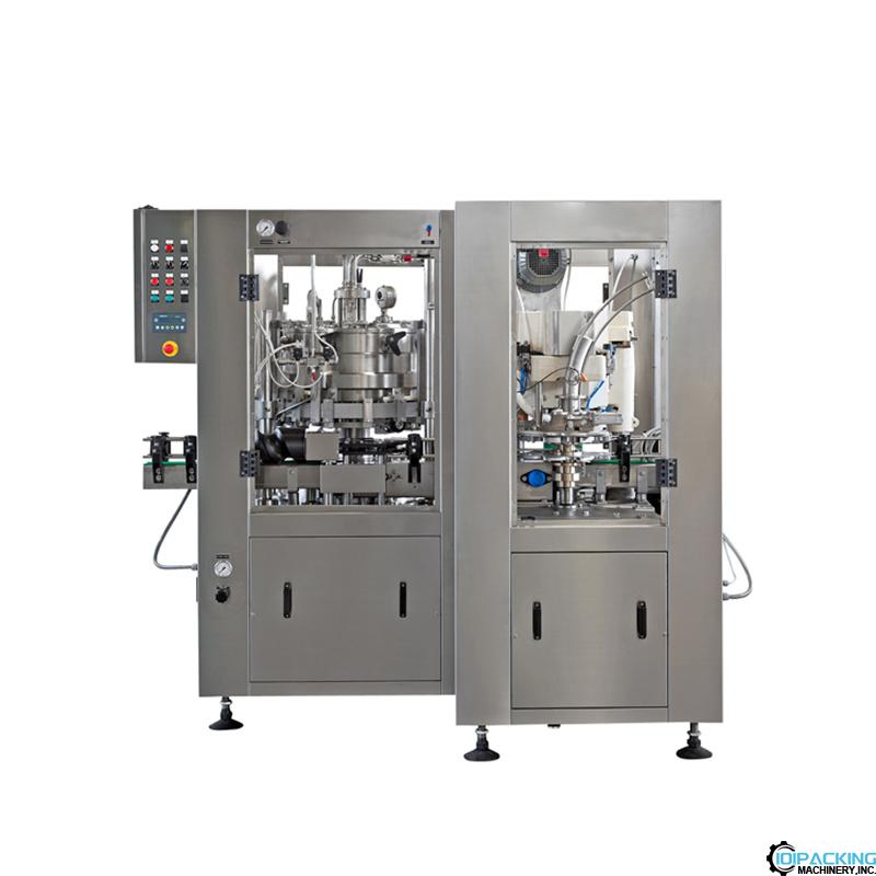 Automatic carbon dioxide beer tin can rotary filling seaming machine