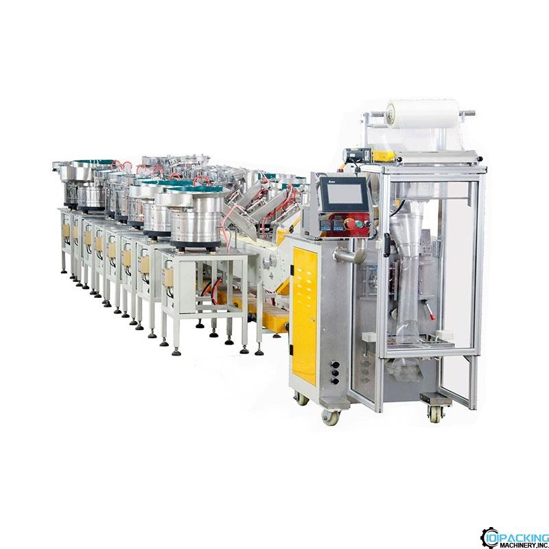 Automatic customized multi counting bowls hardware screws bag packaging machine