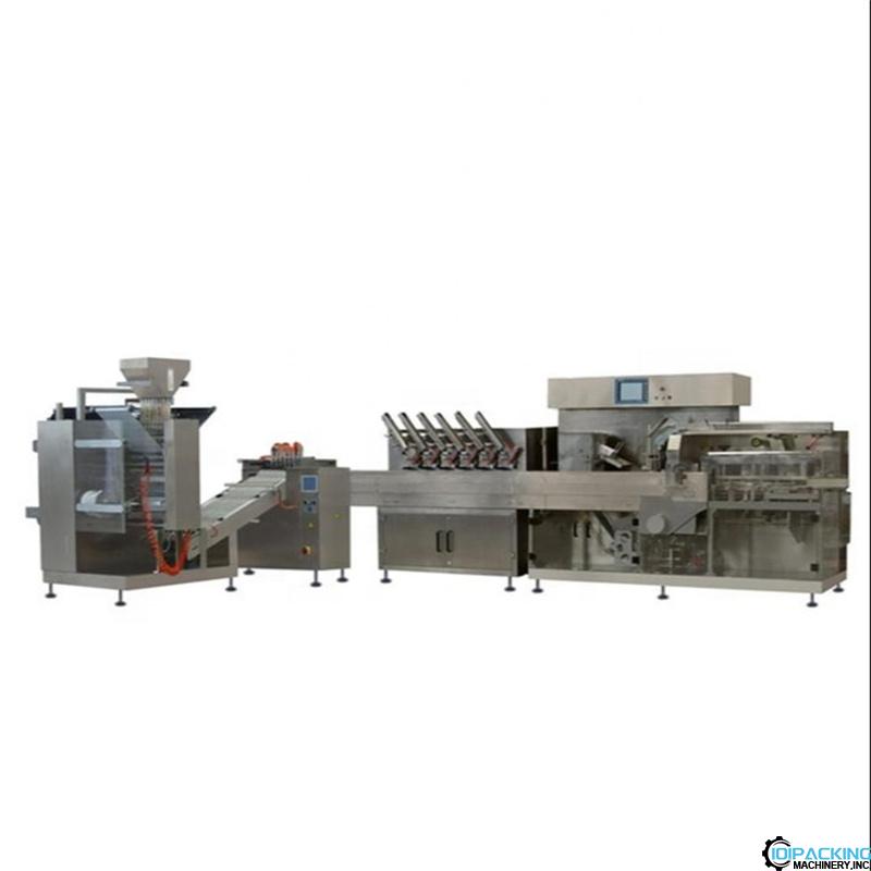 Automatic multi lanes bag packaging and cartoning machine