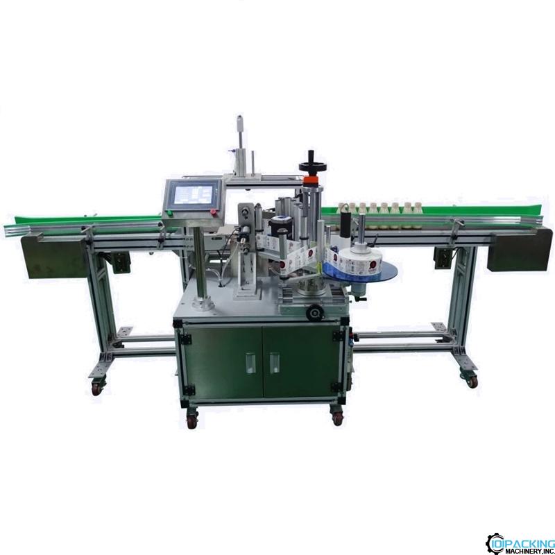 Automatic square bottle jar full wrap labeling machine