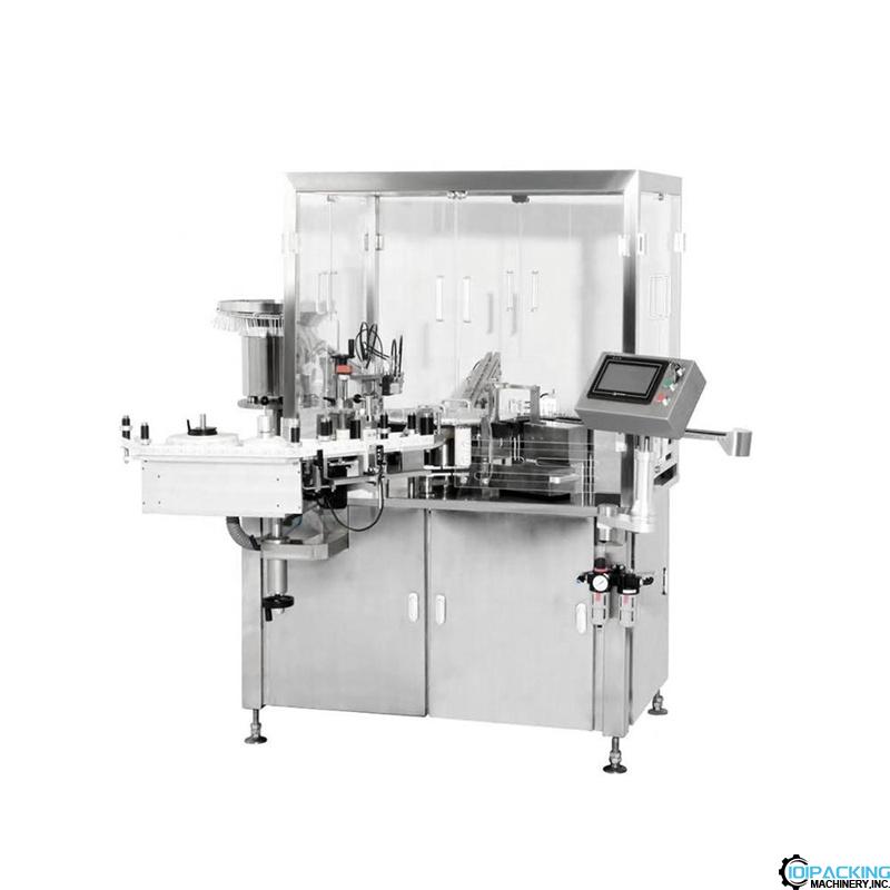 Automatic prefilled acid gel syringe rotary labeling machine