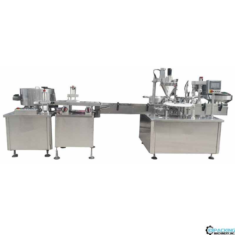 Automatic bottle sorting powder filling ROPP sealing machine