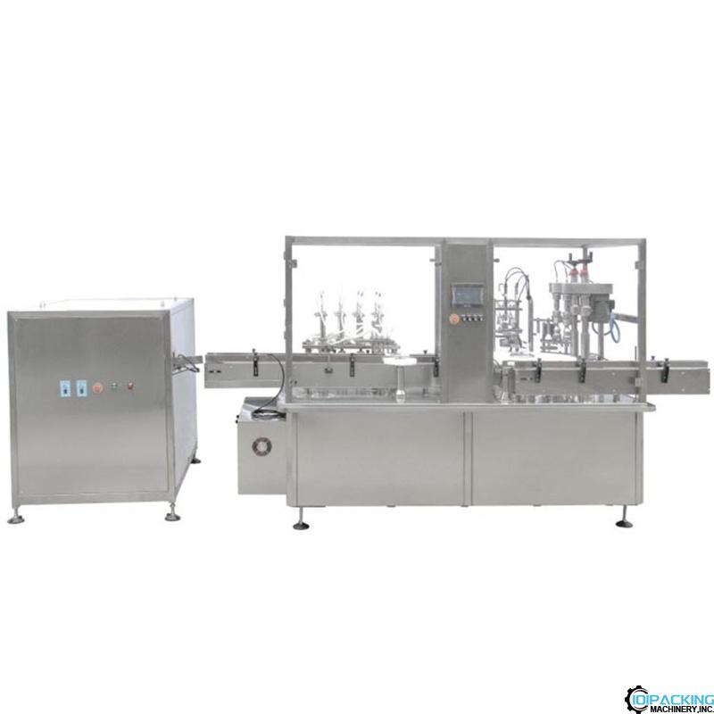 Automatic bottle 4 nozzles filling spray pump cap capping machine