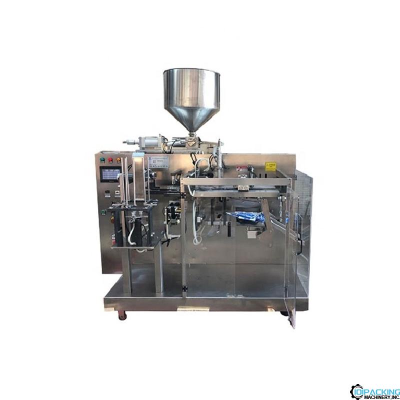 Automatic horizontal type given pouch bag liquid filling sealing machine