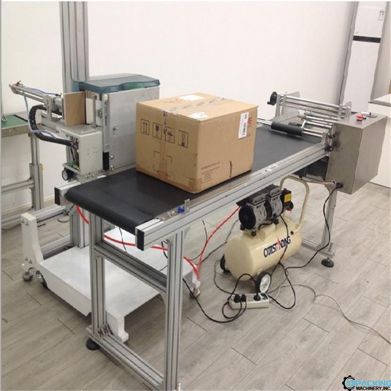 Automatic label real time printing box singe side labeling machine