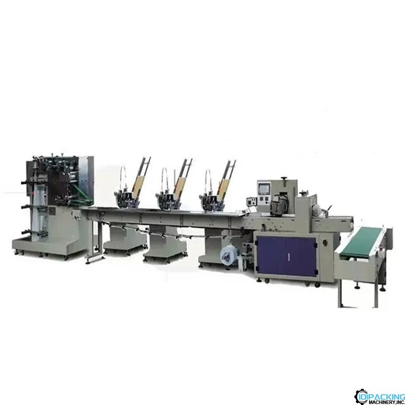 Automatic fast food disposal tableware bag packaging machine